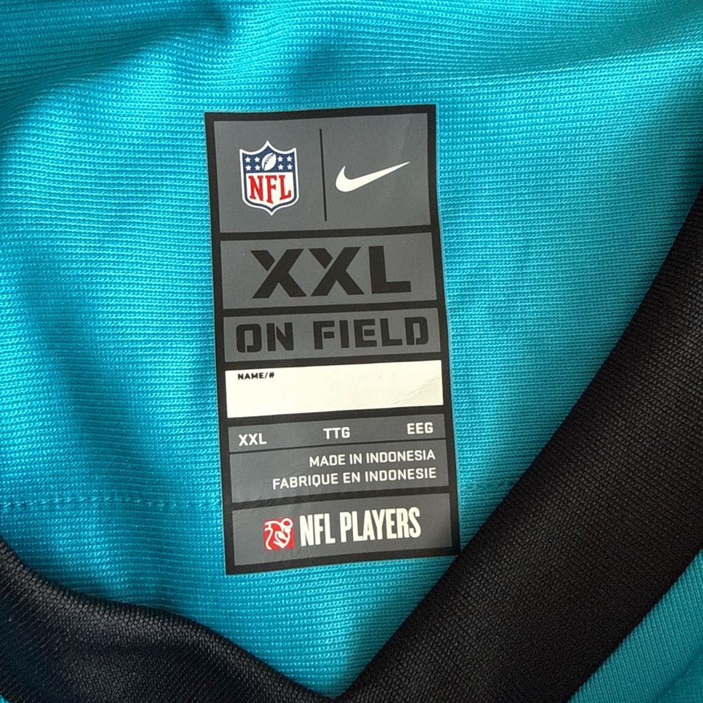 Men’s Nike Jaycee Horn #8 Carolina Panthers Football NFL Jersey Sz 2XL - Blue - Picture 4 of 7